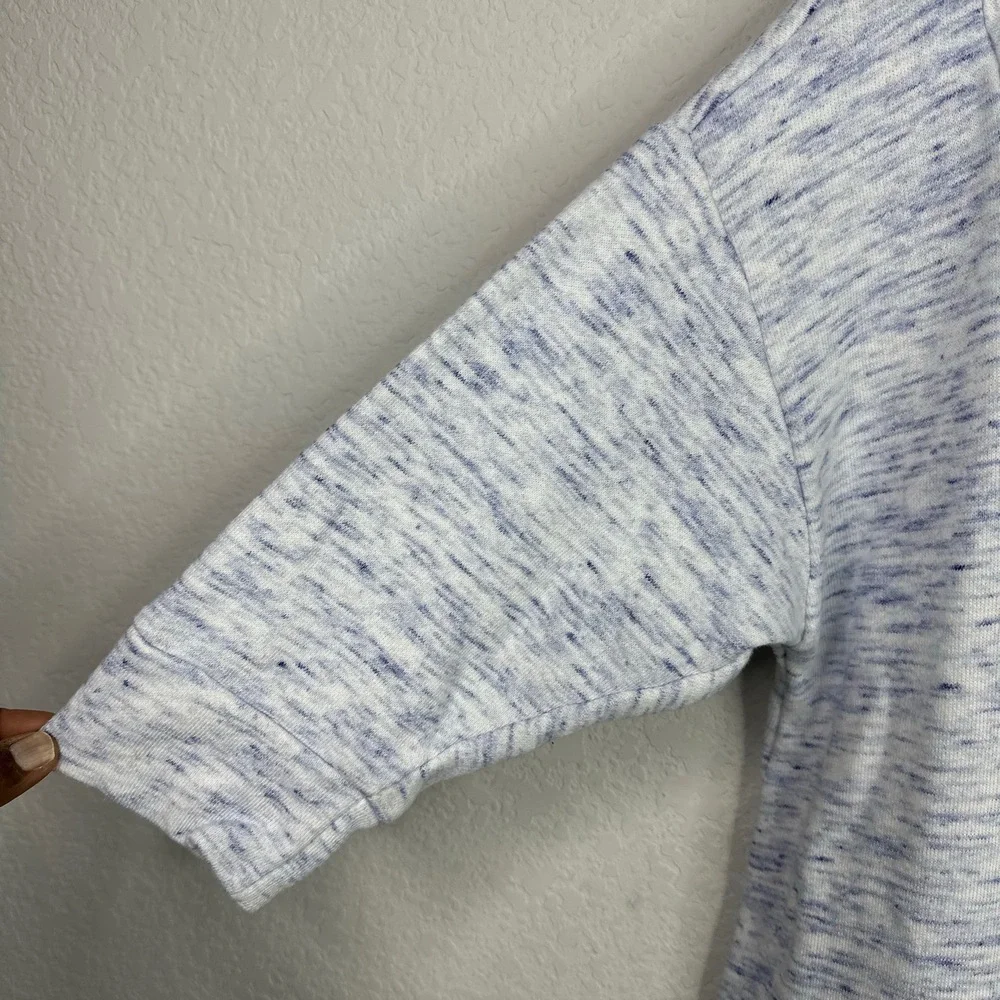 T By TALBOTS Shirt Womens 2X Blue White Popover Athletic Lounge Gym Workout Yoga